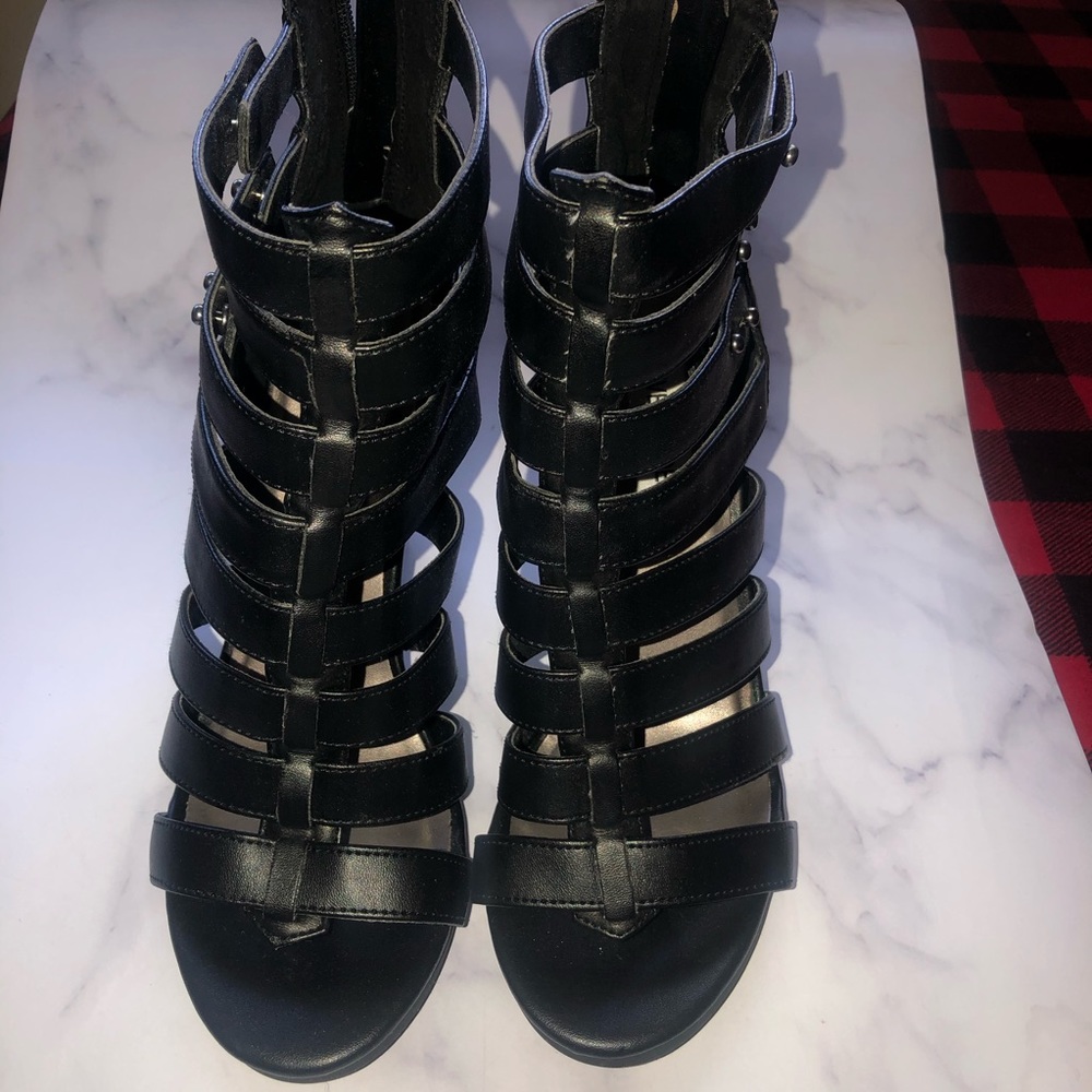 Steven madden caged gladiator strap heel sandal